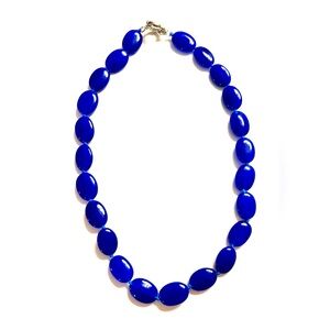 Elegant Blue Glass Beaded Necklace